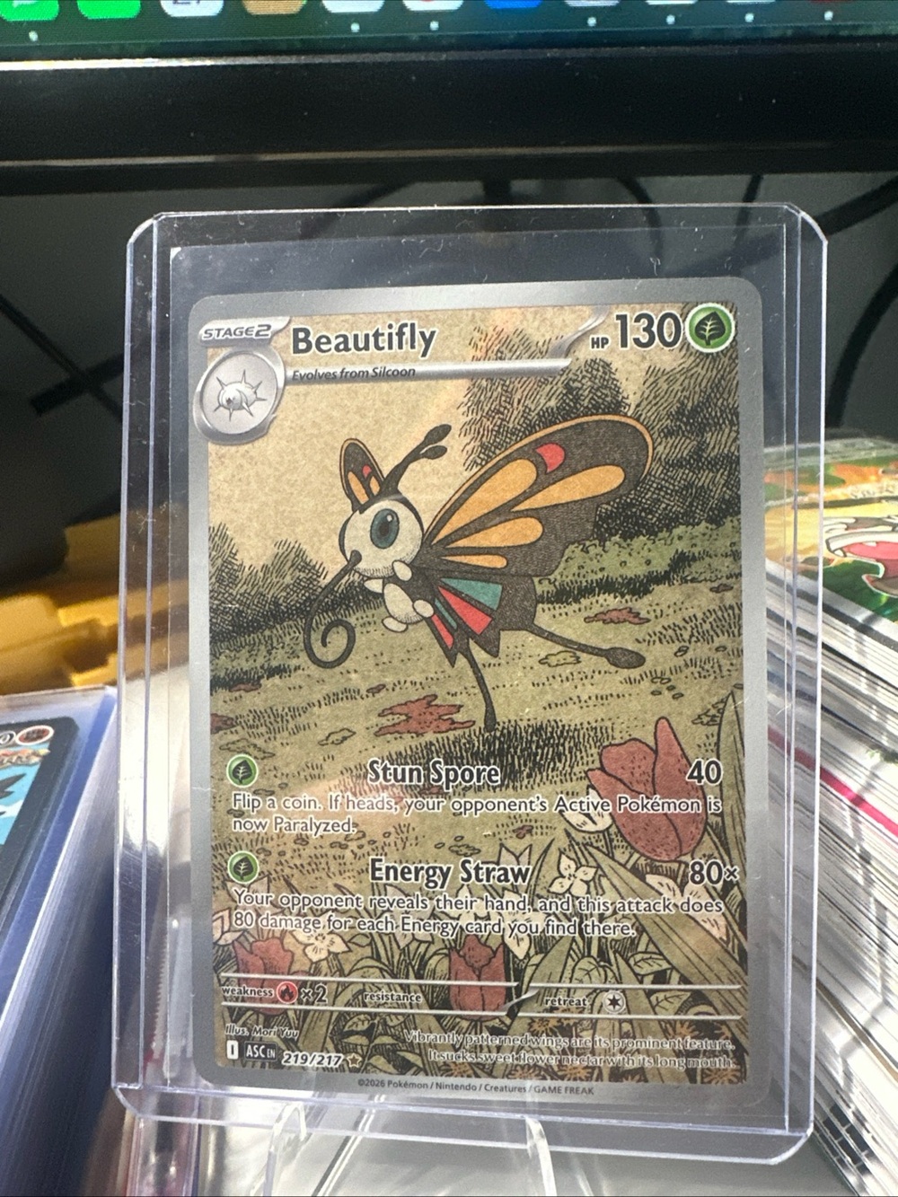 Beautifly Illustration Rare Pokemon Card Ascended Heroes 219/217